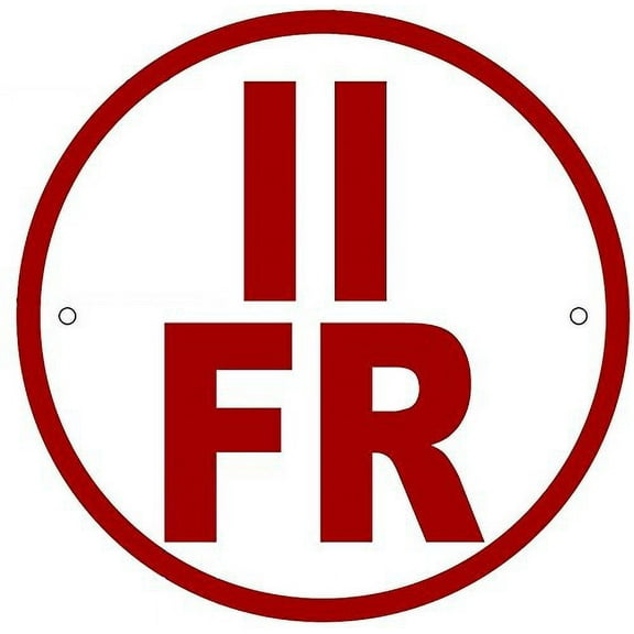 II-FR Floor Truss Circular Sign (WHITE ,Reflective Aluminum ,HEAVY DUTY,6X6, RUST Free )