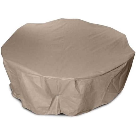 III 31252 72-Inch Round Dining Set Cover, 108-Inch Diameter by 28-Inch Height, Taupe$$Garden &