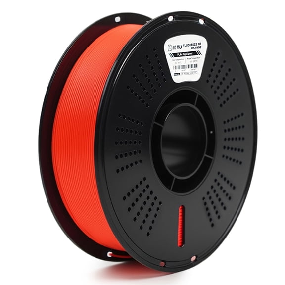 IIID MAX HS PLA PLUS Filament (Fluorescent Orange), 1.75mm 3D Printer PLA+ Filament 2.2lb Spool of 3D Printing Filament PLA with Dimensional Accuracy