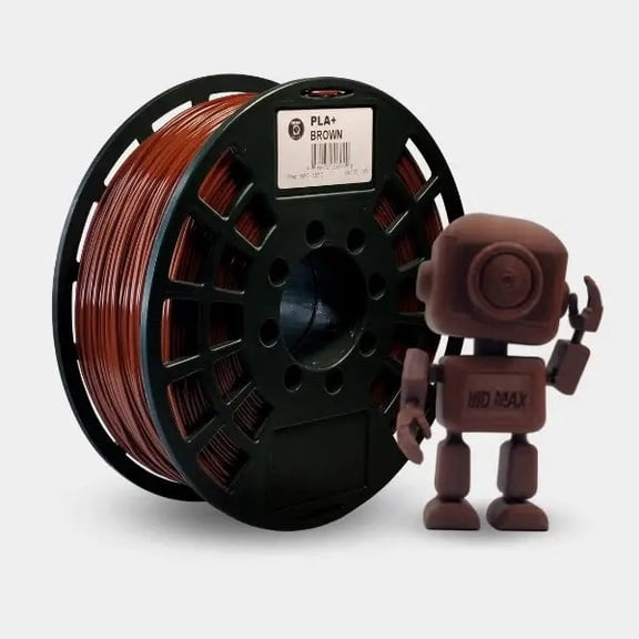 IIID MAX PLA Plus Filament (New Brown), 1.75mm 3D Printer PLA+ Filament, 1Kg/2.2lb Spool of 3D Printing Filament PLA with Dimensional Accuracy +/- 0.03mm, Fits Most FDM Printers, Made in USA
