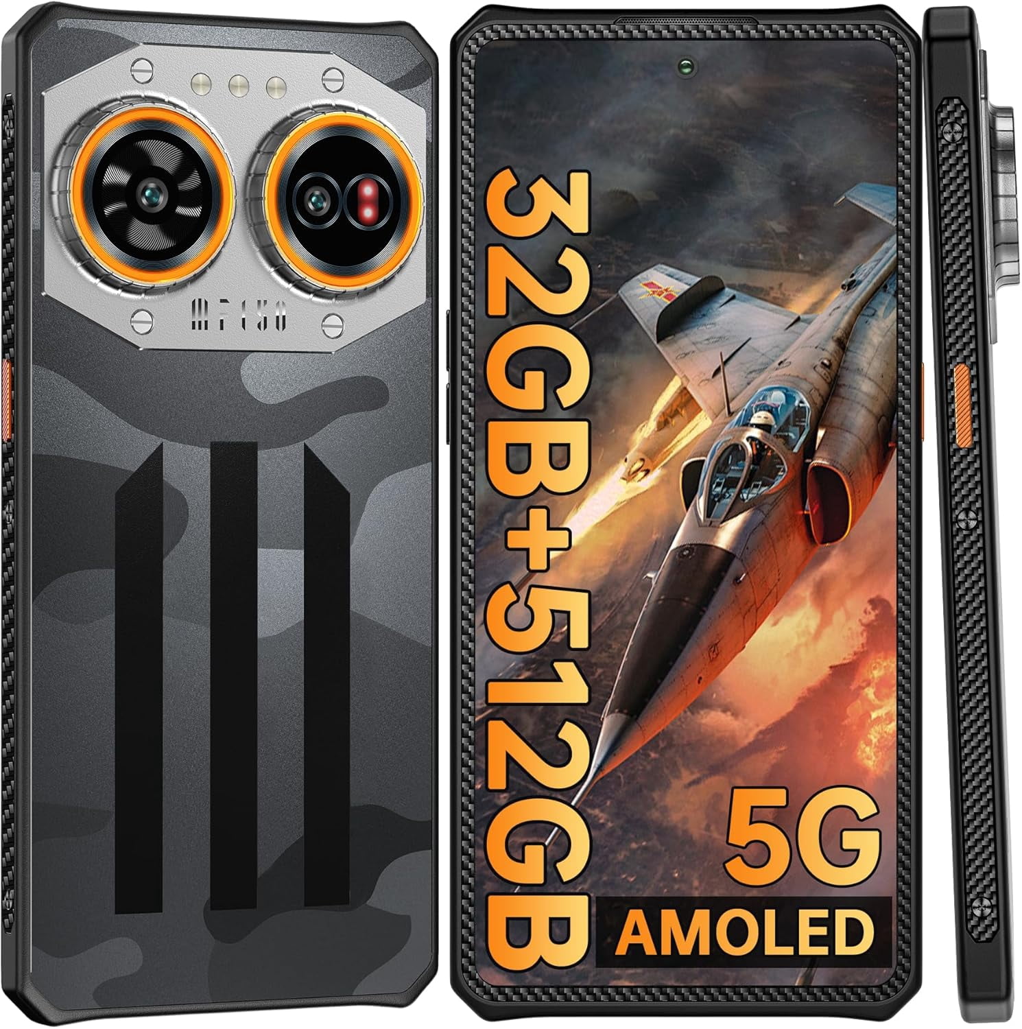 IIIF150 Air 2 Ultra Outdoor Mobile Phone 5G, 32 (16+16) GB 512GB, 6.78 Inch AMOLED,Black