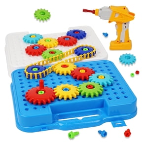 IIROMECI Gears Toys for Kids Ages 4-8, STEM Educational Construction Toys, Engineering Building Blocks Creative Learning Toy Set