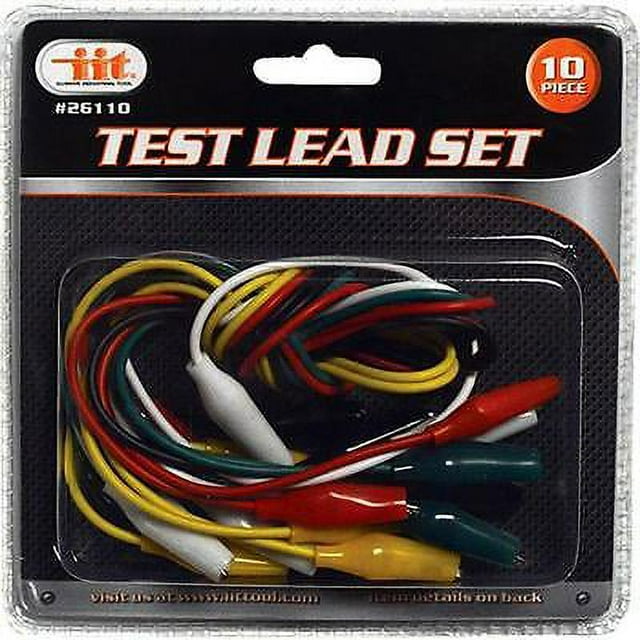 IIT 10pc Test Leads Set Circuit Tester Jumper Leads Alligator Clips