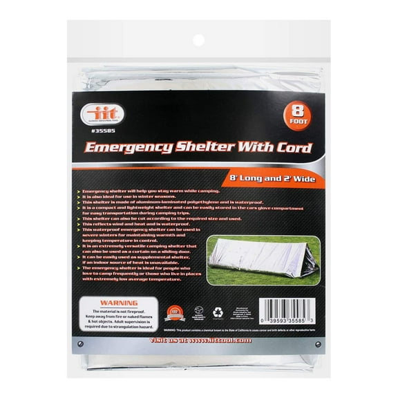 IIT 35585 Emergency Shelter with Cord 8 - Emergency Shelter,