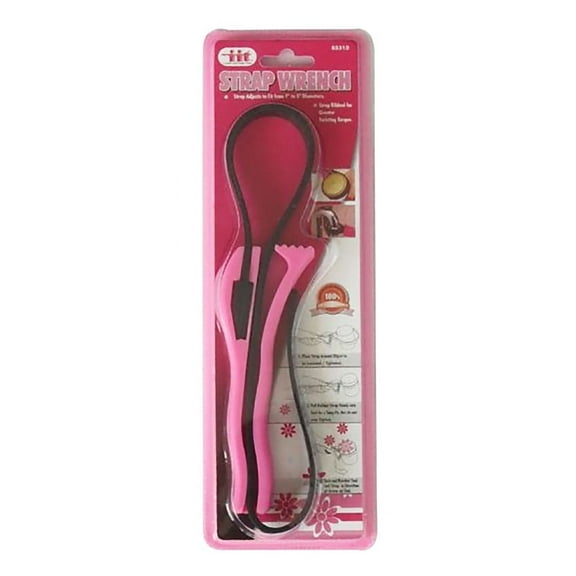 IIT - 88310 Strap Wrench Secure Grip for Opening Jars Oil Filters Lids Nylon Strap - Ladies Pink