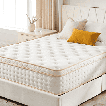 IInnovZBOM10" Queen Size Mattress, Medium Firm Hybrid Mattress with Gel Memory Foam and Pocket Springs, CertiPUR-US Certified for Pressure Relief and Motion Isolation, 100 Night Trial,  80“ x 60" x 1
