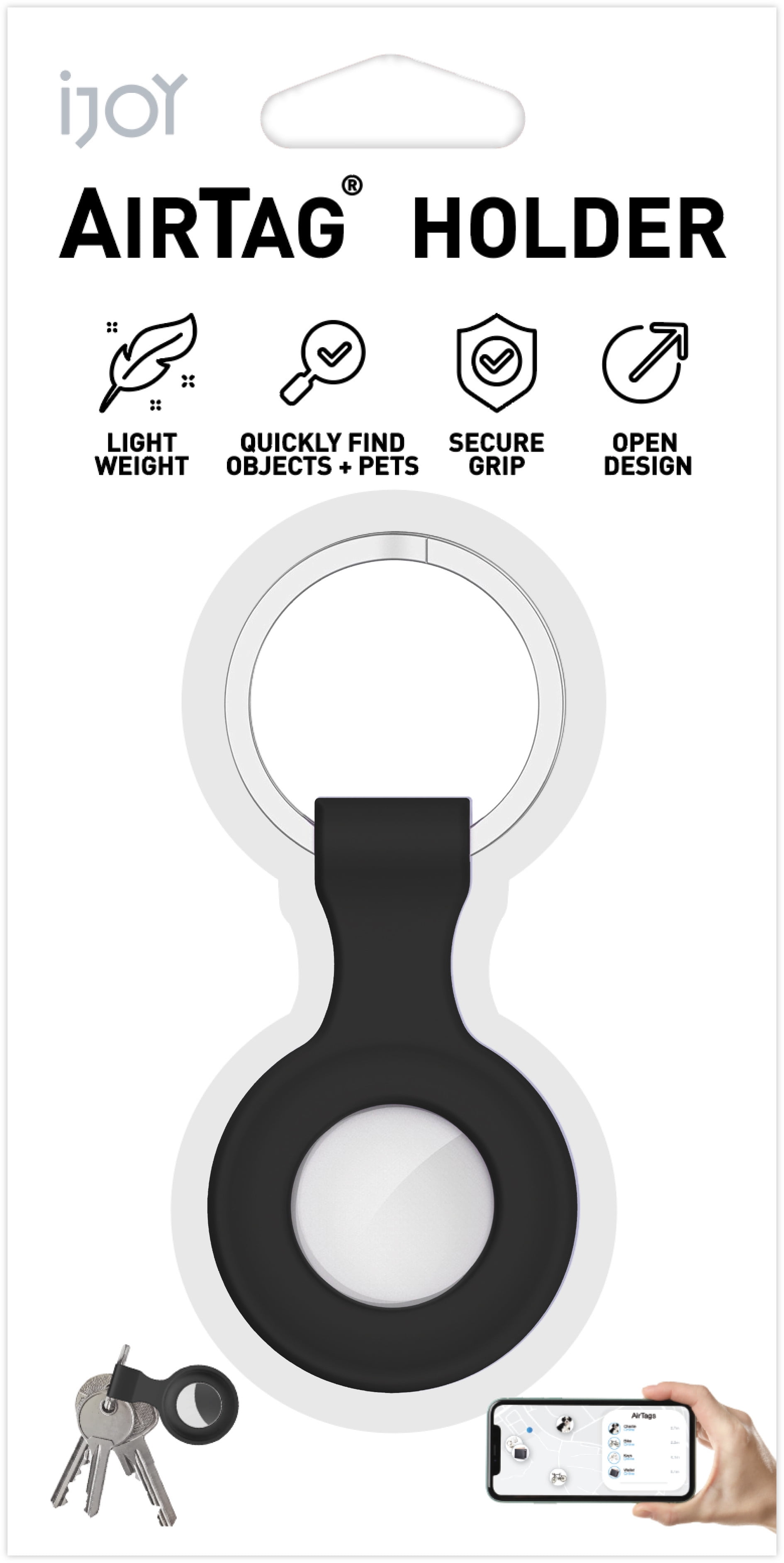 IJOY Airtag Holder - Black - Walmart.com IJOY Airtag Holder - Black - Walmart.com