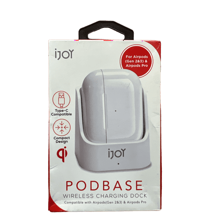 IJOY PodBase Wireless Charging Dock for AirPods, Type C & Qi, Compact Design, New price history and forecast - iJoy