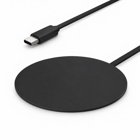 IJS Ultra Slim 15W Round Wireless Charger – Fast Universal Charging Pad for iPhone, Samsung & All Phones With Wireless Charging