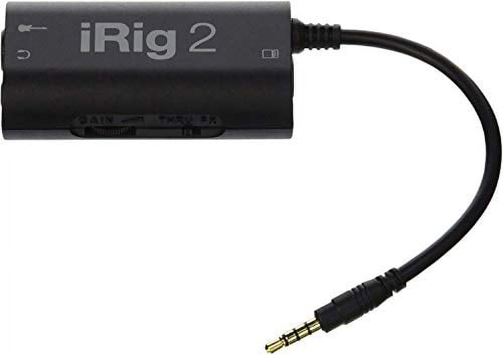  IK Multimedia iRig 2 portable guitar audio interface,  lightweight audio adapter for iPhone, iPad and Android smartphones and  tablets, with instrument input and headphone/amplfiier outs : Musical  Instruments