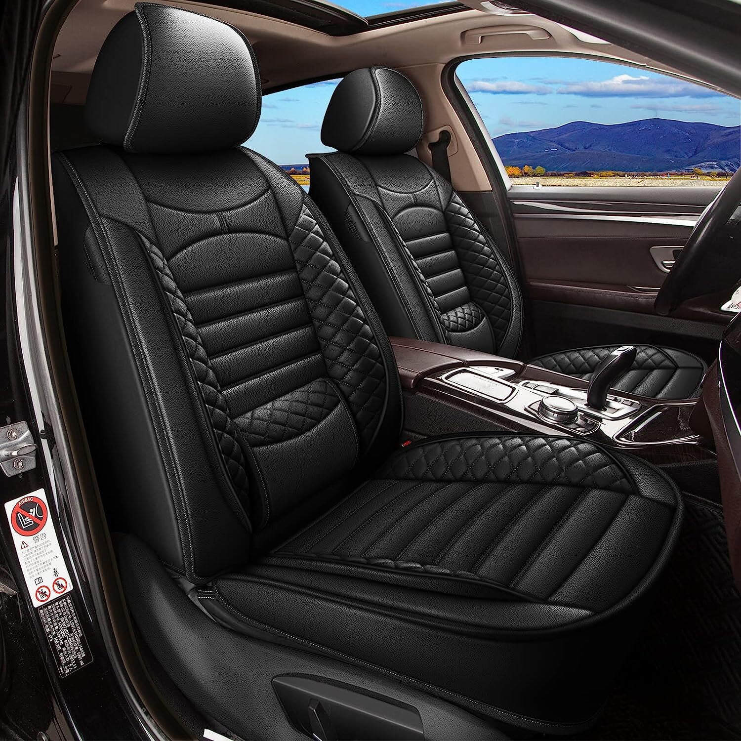 IKABEVEM Car 5 Seat Covers Front Rear Full Set For Chevy Chevrolet Equinox 2011 2024 Faux Leather Seat Cushion Protector Waterproof Black Walmart
