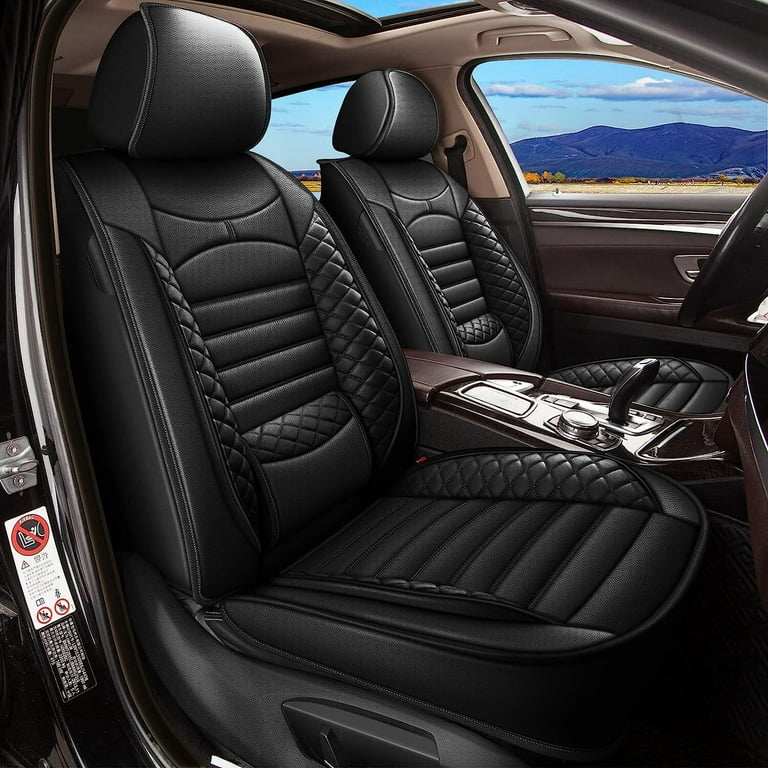 IKABEVEM Car 5 Seat Covers Front Rear Full Set For Nissan Frontier 2009 2024 Faux Leather Seat Cushion Protector Waterproof Black Walmart