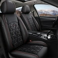thumbnail image 1 of LAONNVIR Car 5-Seat Covers Front & Rear Full Set for Ford Fusion 2006-2020 Car Seat Covers PU Leather Cushion Pad (Black), 1 of 5