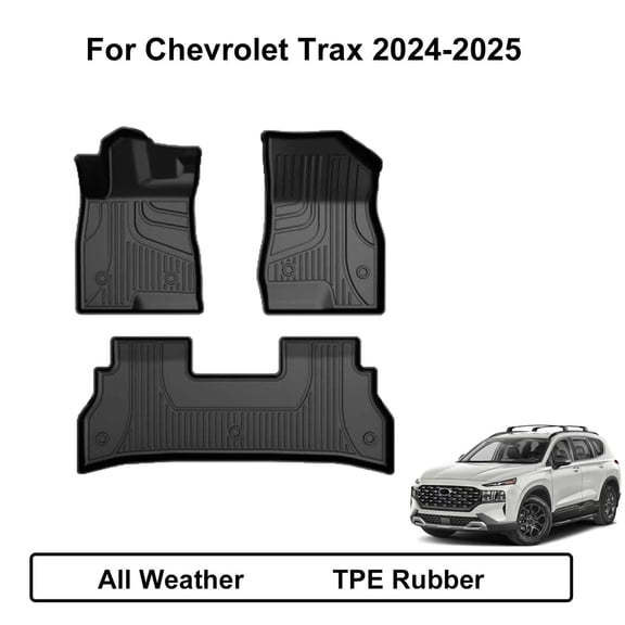 IKABEVEM Car Floor Mats For Chevrolet Trax LS/RS/LT 2024-2026 All Weather TPE Rubber Floor Liners Protection