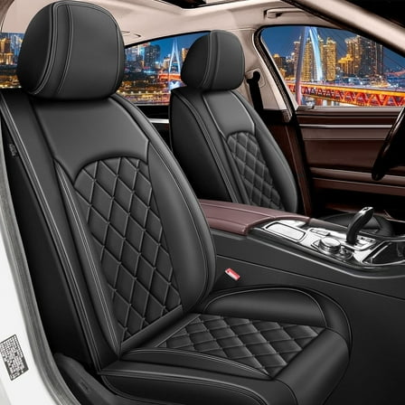 LAONNVIR Car Seat Cover Fit for Toyota RAV4 2013-2024 Full Set Seat Covers Waterproof Faux Leather Seat Covers Cushion Protector (Black,5 Seats)