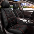 thumbnail image 1 of LAONNVIR Car Seat Covers 2 Front Set Fit for Toyota Prius 2003-2015 Leather Seat Covers Waterproof Seat Protectors Automotive Seat Cushion with Airbag Compatible (2 Seats,REDLINE), 1 of 5