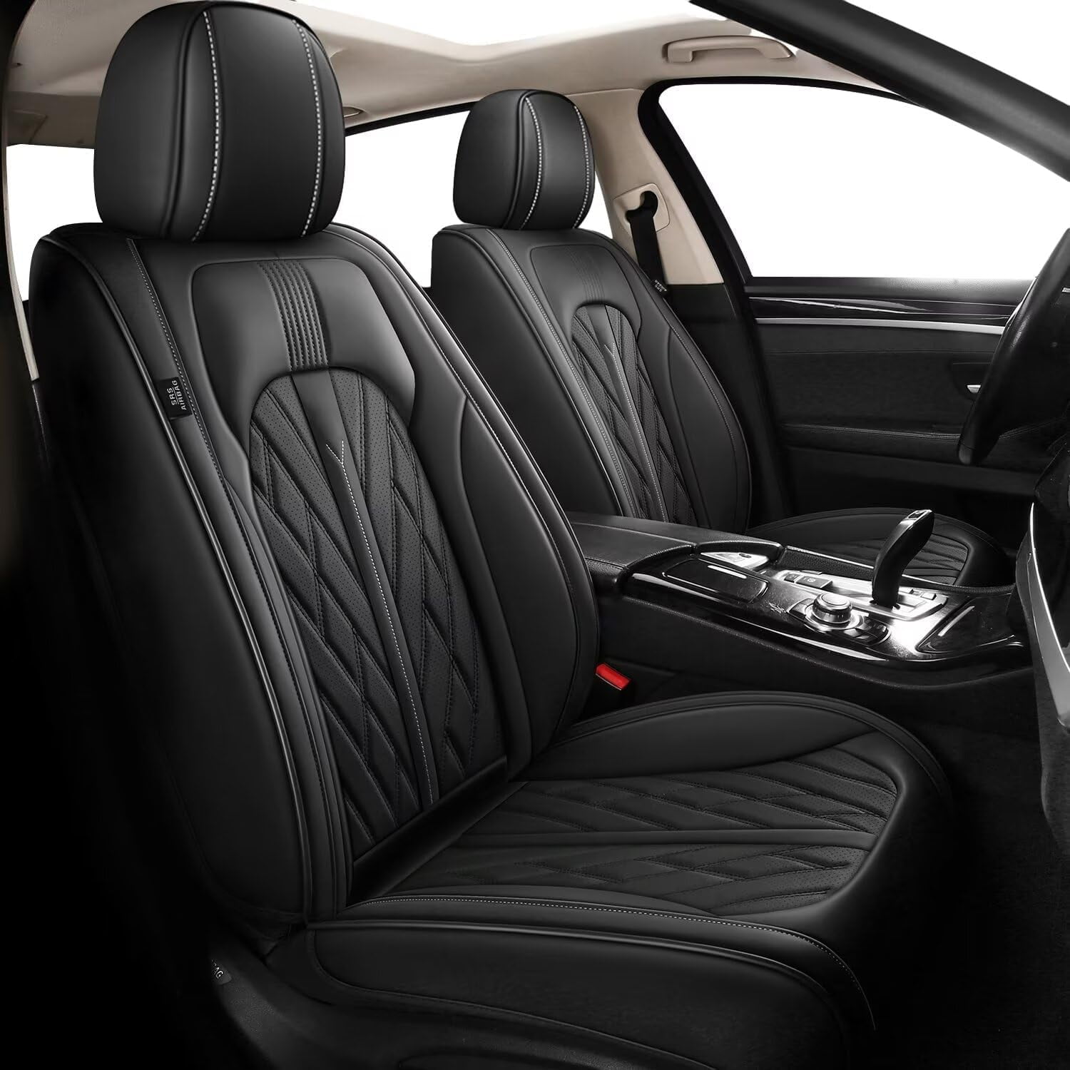 IKABEVEM Car Seat Covers Breathable and Waterproof Faux Leather Automotive Seat Covers for KIA Sorento 2021 2024 Universal Anti Slip Driver Seat Cover with Backrest Black Walmart