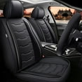 thumbnail image 1 of LAONNVIR Car Seat Covers Fit for Volvo XC90 2016 2017 2018 2019 2020 2021 2022 2023 2024 Breathable Leather Waterproof Full Set Protector 5 Seats (Black), 1 of 8
