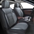 thumbnail image 1 of LAONNVIR Car Seat Covers Full Set Fit for Ford Ranger 2019-2024 Waterproof Breathable Leather Seat Protector with Airbag Compatible Automotive 5 Seat Cushions Cover (Black+Grey), 1 of 5