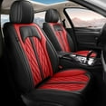 thumbnail image 1 of LAONNVIR Car Seat Covers Full Set Fit for Ford Ranger 2019-2024 Waterproof Breathable Leather Seat Protector with Airbag Compatible Automotive 5 Seat Cushions Cover (Black+Red), 1 of 8