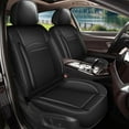 thumbnail image 1 of LAONNVIR Car Seat Covers Full Set Fit for JEEP Wrangler 2007-2017 Leather Breathable Waterproof All Weather Automotive Cushion Protector Compatible with Airbag (5 seat,Black), 1 of 9