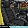 thumbnail image 1 of IKABEVEM Custom Fit Seat Covers for Jeep Wrangler JK 2011-2012 2-Door Waterproof Leather Car Seats Cover Full Set（Black）, 1 of 7