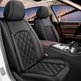 thumbnail image 1 of LAONNVIR Full Set Car Seat Covers Fit for Ford Maverick 2022-2024 Waterproof Faux Leather Car Seat Cover Compatible with Airbag Automotive Seat Protector (5 Seat, Black Line), 1 of 5