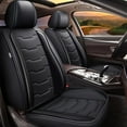 thumbnail image 1 of LAONNVIR Leather Auto Car Seat Covers Front Row Seat Protector Fit for Ford Edge 2007-2024 2 Seats Front Set Universal Fit (Black), 1 of 8
