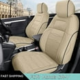 thumbnail image 1 of IKABEVEM Seat Covers Custom Fit Honda CR-V 2017 2018 2019 2020 2021 2022 Full Set Faux Leather(5 Seats, Beige), 1 of 7