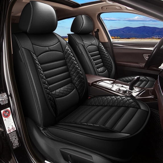 HQBQBUG Full Set Fit for Toyota RAV4 2013-2026 Waterproof Leather Car Seat Protector,Premuim Auto Interior Accessories Black,Full Sets(5 Seats)