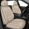 thumbnail image 1 of LAONNVIR Front Seat Covers for Cars Leather Waterproof Universal Fit for Ford Escape 2001-2024 (2 Seats,Beige), 1 of 5