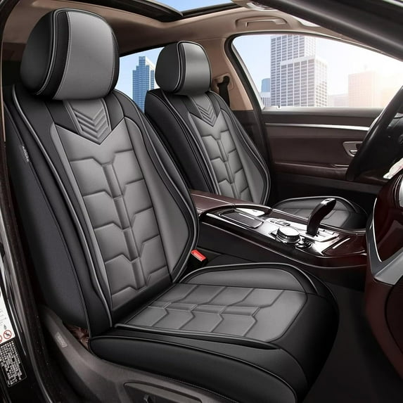 IKABEVEM for Honda HR-V Seat Covers 5 Seats 2016-2023 2024 Leather Car Seat Covers Full Set (2 Row 5 Seat, Black)