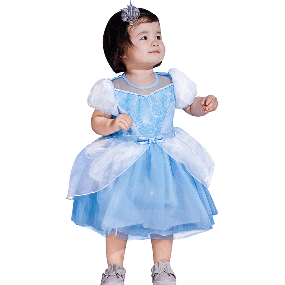 IKALI Baby Girls Princess Costume Dress up Clothes, Toddler Tutu Blue Outfit for Birthday Party 6M-4T
