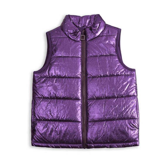 IKALI Girls Puffer Vest Kids Winter Jacket Lightweight Clothes with Pockets Purple 3-12 Years