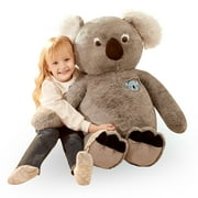 IKASA Giant Koala Stuffed Animal Plush Toy,Large Jumbo Koala 30" Gray Huge Cute Soft Toys,Big Size Fluffy Plushy Fat Oversized Plushie,Gifts for Kids Girls Boys Girlfriend Children