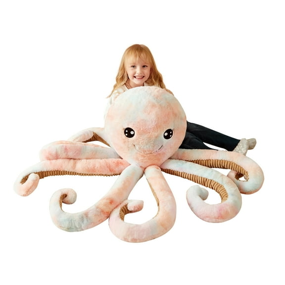 IKASA Giant Octopus Stuffed Animal Jumbo Octopus Plush Toy - Soft Toy Large Cute Huge Jumbo Kawaii Fluffy Plushy Big Size Octopus Fat Oversized Plushie,Gifts for Kids Girls Boys Girlfriend Children