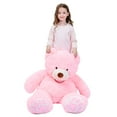 thumbnail image 1 of IKASA Giant Teddy Bear Stuffed Animal Plush Toy,Large Jumbo 39" Pink Huge Cute Soft Toys,Big Size Fluffy Plushy Fat Oversized Plushie,Gifts for Kids Girls Boys Girlfriend Children, 1 of 5