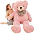 thumbnail image 1 of IKASA Giant Teddy Bear Stuffed Animal Plush Toy,Large Jumbo 70" Pink Huge Cute Soft Toys,Big Size Fluffy Plushy Fat Oversized Plushie,Gifts for Kids Girls Boys Girlfriend Children, 1 of 5