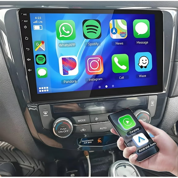 IKASEFU 10 Inch, Car Stereo Head Unit, Android 13 For Nissan Rogue X-Trail Qashqai 2014-2019