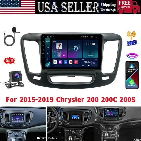 Gsuatey 9" Android 13 Touchscreen Car Stereo Radio for Chrysler 200/200C/200S 2015-2019, 2+32GB