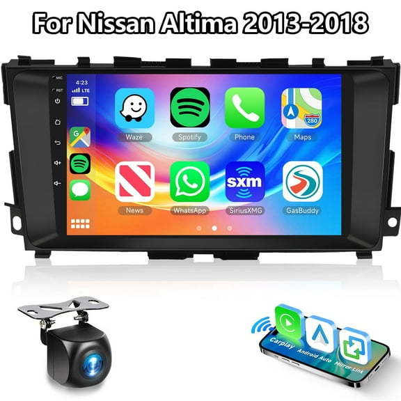 IKASEFU 9" for Nissan Altima 2017-2018 Android 13 Car Radio Support Wireless Carplay Android Auto with Touchscreen WiFi GPS Navigation BT USB FM/RDS Stereo Receiver
