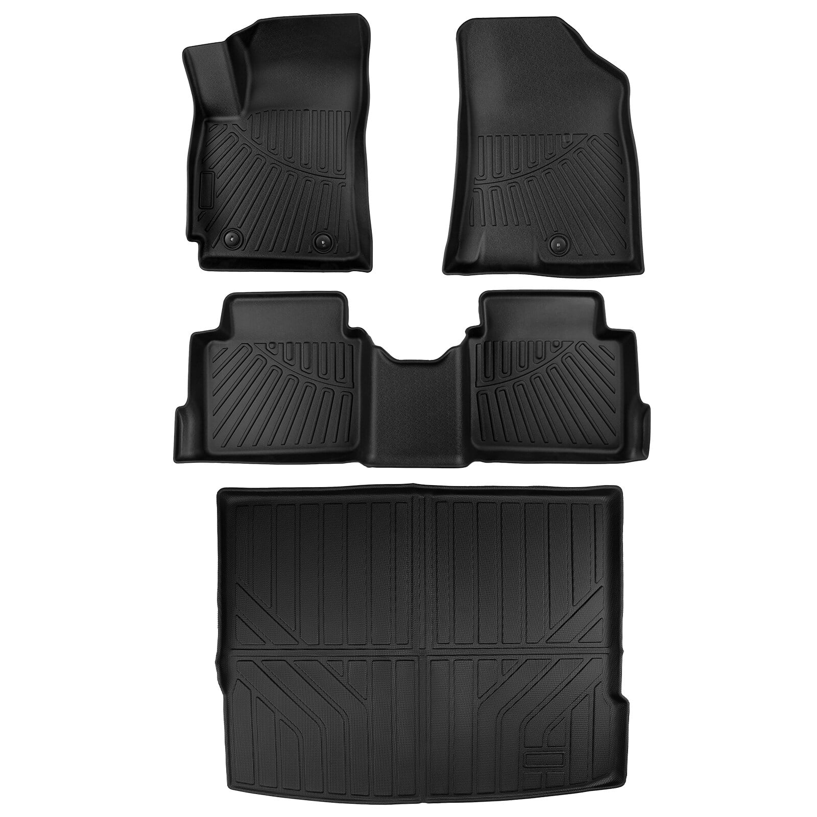 IKASEFU All Weather TPE Front And Rear 4-piece for Hyundai Kona 2024 ...