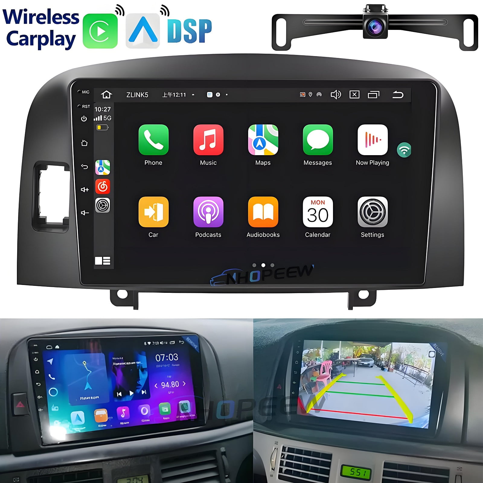 IKASEFU Android 13 Car Stereo for Hyundai Sonata NF 2004-2008, 9" Touch Screen, Bluetooth, FM/RDS, WiFi, GPS, Rear Camera Input, Microphone
