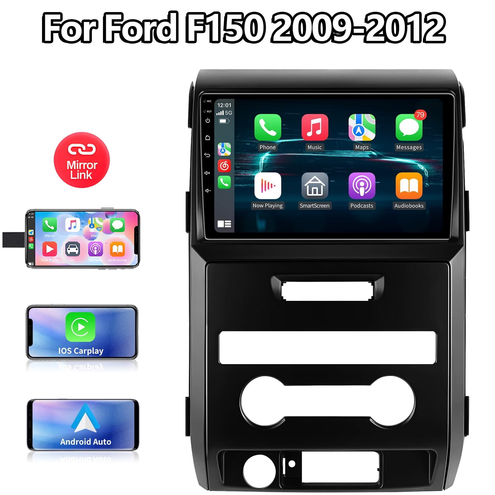 9" Android 13 Car Stereo For Ford F150 2009-2012 - Touchscreen, Wireless CarPlay, GPS, Backup Camera, Bluetooth