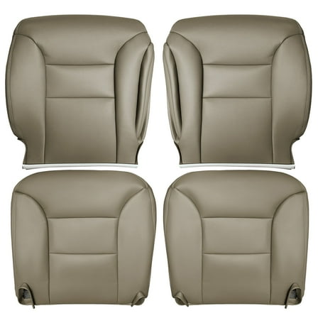 IKASEFU Automotive Leather Seat Kit for Chevrolet Suburban Silverado Tahoe 1995-1999 , Front Lower Upper Replacement Seat Covers Dust Cover