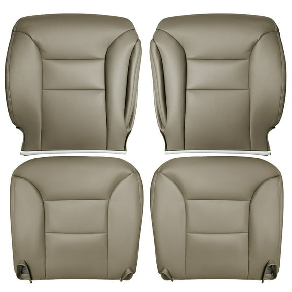 IKASEFU Automotive Leather Seat Kit for Chevrolet Suburban Silverado Tahoe 1995-1999 , Front Lower Upper Replacement Seat Covers Dust Cover