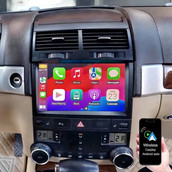 Gsuatey Car Stereo Compatible for VW Touareg 2003-2010 with Wireless Carplay Android Auto IPS Touch Screen Car Radio, AM/FM Radio