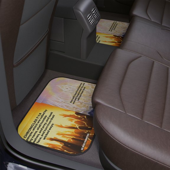 IKE MENS Scripture Collage Car Floor Mats, 1pc