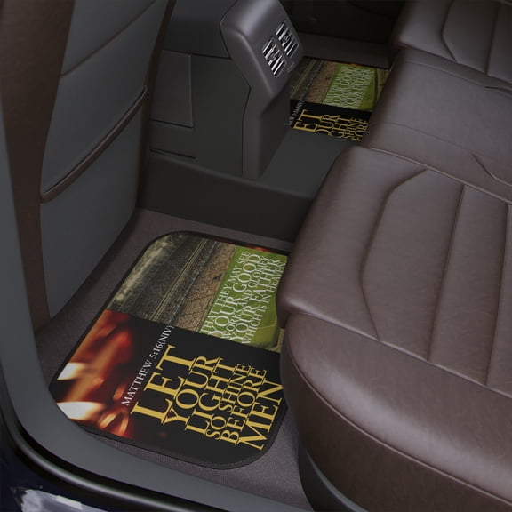 IKE MENS Scripture Collage Car Floor Mats, 1pc