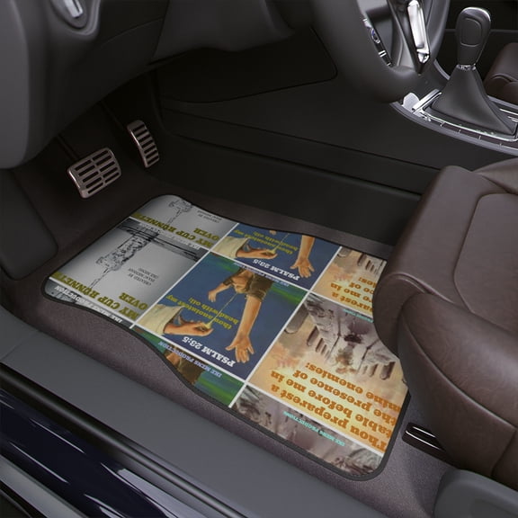 IKE MENS Scripture Collage Car Floor Mats, 1pc